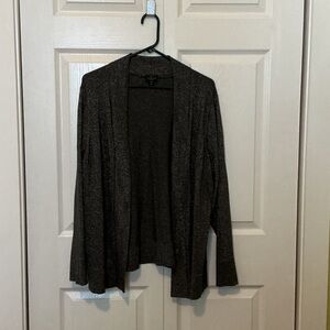Worthington Metallic dark gray Open Front Cardigan